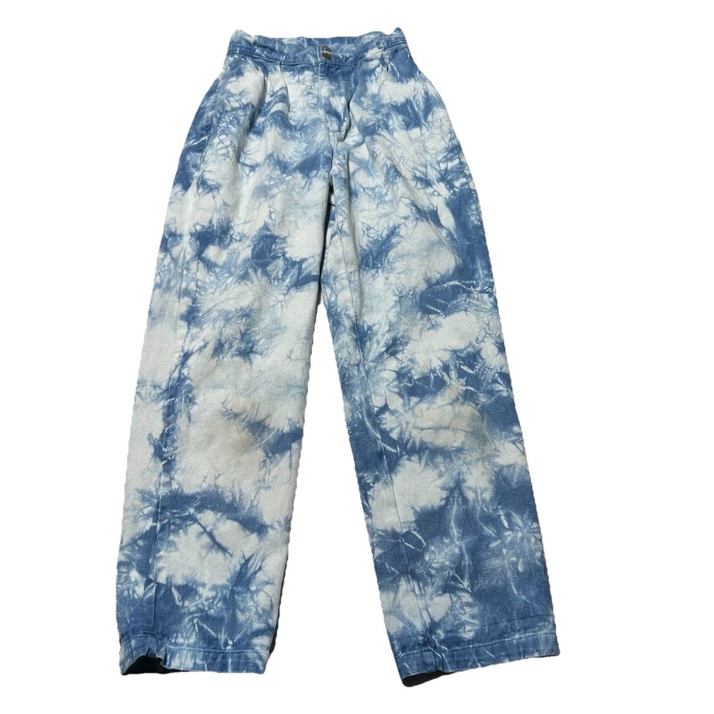 Lucy & Yak Women's Skinny Tie-Dye Blue and White Jeans